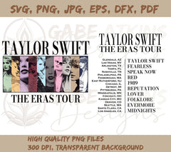Taylor Swift The Eras Tour SVG and Png | Taylor Swift svg | TS Swift | TS Swiftie Concert svg
