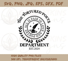 TTPD - All's Fair In Love and Poetry SVG | TTPD Circle SVG, PNG JPG, | TTPD Circle SVG, PNG JPG, EPS, DXF, PDF