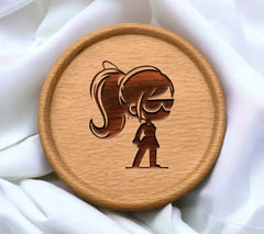 Minimalist Comic Girl Silhouette SVG - Sunglasses & Ponytail SVG