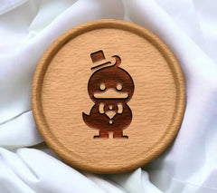 Funny Minimalist Duck with Top Hat and Bow Tie SVG SVG