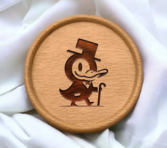 Funny Minimalist Duck with Top Hat & Cane SVG SVG
