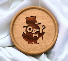 ## Funny Duck in Top Hat & Bow Tie - Minimalist SVG SVG