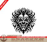 Modern Tribal Tattoo Clown SVG - Drawing SVG