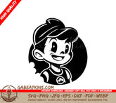 Retro Boy in Hat -  Cartoon SVG Illustration SVG