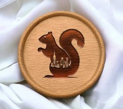 Squirrel City Skyline SVG Silhouette SVG