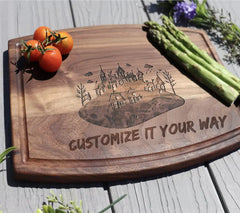 Castle Silhouette SVG - Hilltop Village Atmosphere SVG