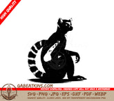 Space Lemur Silhouette SVG -  Rough Drawing SVG