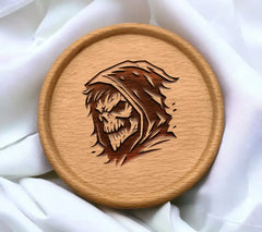 Grim Reaper Skull SVG - Drawing with Hood SVG