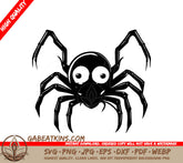 Spider with Big Eyes SVG - White Background SVG