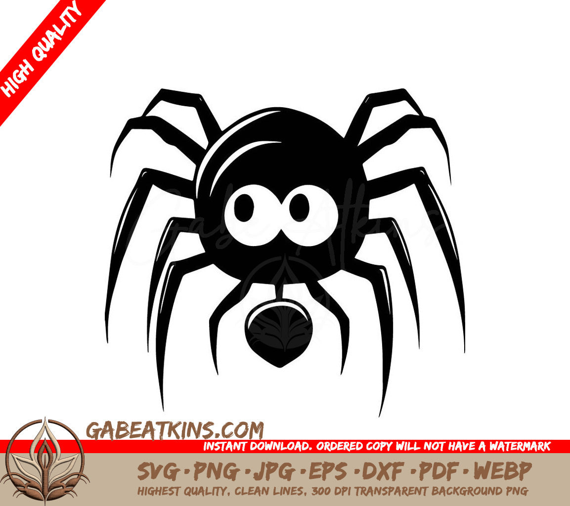Spider with Heart SVG - Cute Spider Clipart SVG