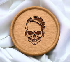 Skull with Headphones and Hat SVG SVG