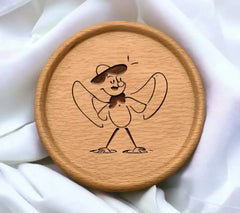 Gentleman with Hat & Bow Tie + Cartoon Crow SVG SVG