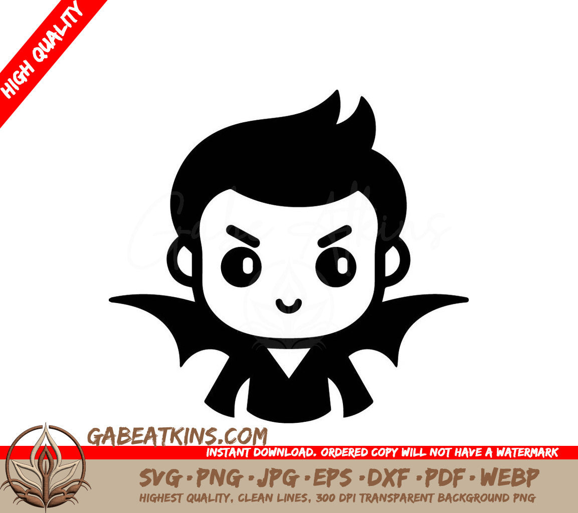 Cute Vampire Cartoon SVG SVG