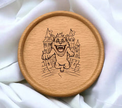 Werewolf Castle Coloring Page SVG - Monster Illustration SVG
