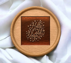 Hello Cold Days Winter Typography SVG - White Lettering on Black Background SVG