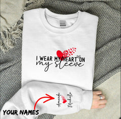 I Wear My Heart On My Sleeve Svg and Png files | Custom Children's Nam | Sleeve Svg