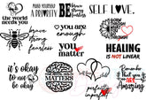 Mental Health SVG Bundle, Inspirational svg, Positive SVG, Motivational SVG, Hope Svg, Mental Health Awareness, Cut Files for Cricut | cut_files_for_cricut, depression_awareness, inspirational_quotes, inspirational_svg, mental_awareness, mental_health_bundle, mental_health_svg, motivational_svg, positive_quote_svg, positive_svg, self_love_svg, you_are_enough_svg, you_matter_svg | Gabe Atkins Designs