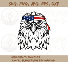 Eagle Through American Flag 4 SVG File | Patriotic Designs for Cutting | American Flag 4 SVG File