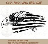 Eagle Through American Flag 5 SVG File | Patriotic Designs for Cutting | American Flag 5 SVG File