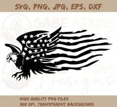 Eagle Through American Flag 10 SVG | Patriotic Eagle Designs | 4th of | American Flag 10 SVG