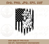 Eagle Through American Flag SVG File | Patriotic Designs for Cutting M | American Flag SVG File