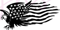 Eagle Through American Flag 10 SVG | Patriotic Eagle Designs | 4th of | American Flag 10 SVG