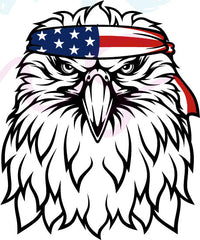 Eagle Through American Flag 4 SVG File | Patriotic Designs for Cutting | American Flag 4 SVG File