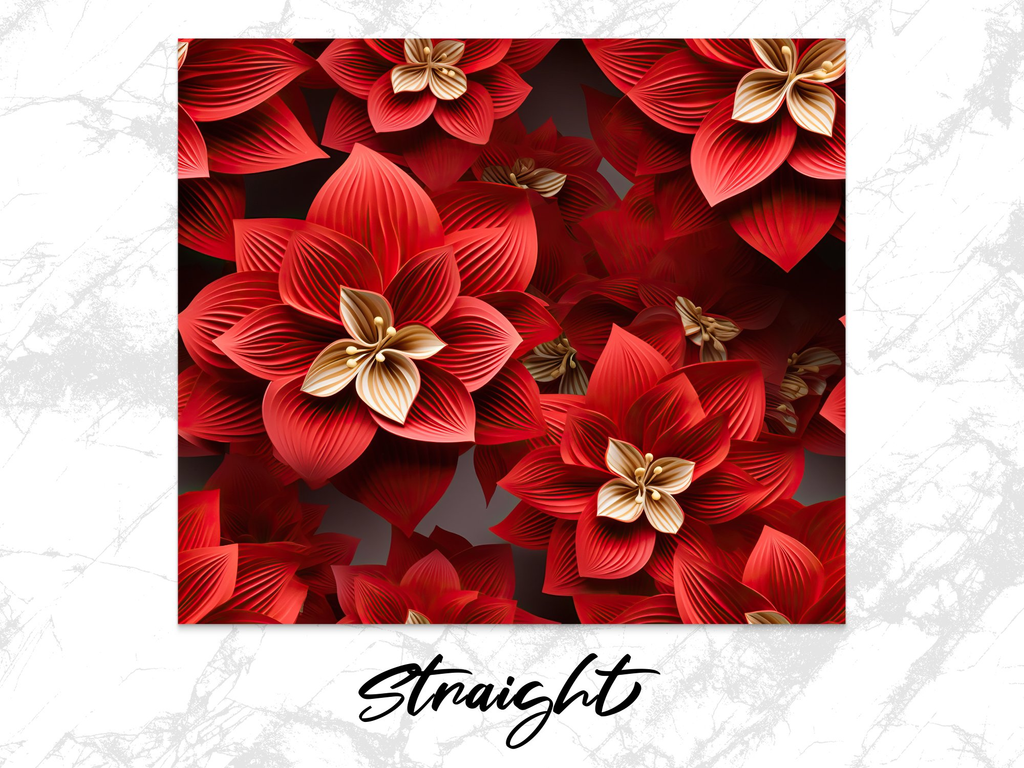 Amaryllis Flower Tumbler Wrap | 20 Oz Skinny Tumbler Wrap | 3D Seamless Design - Gabe Atkins Designs