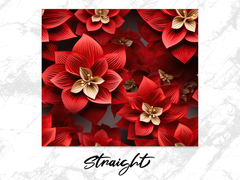 Amaryllis Flower Tumbler Wrap | 20 Oz Skinny Tumbler Wrap | 3D Seamless Design - Gabe Atkins Designs