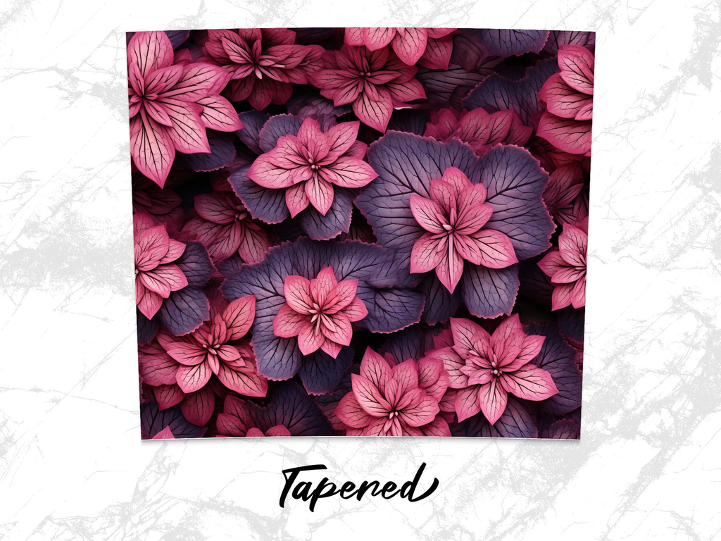 3D Purple Heuchera Flower 20 oz Skinny Tumbler Wrap Sublimation Design | 3D Purple Heuchera Flower 20 oz Skinny Tumbler Wrap Sublimation Design, Seamless, Straight