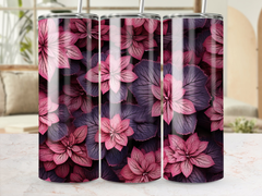 3D Purple Heuchera Flower 20 oz Skinny Tumbler Wrap Sublimation Design | 3D Purple Heuchera Flower 20 oz Skinny Tumbler Wrap Sublimation Design, Seamless, Straight