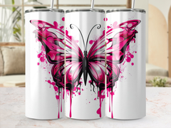 Watercolor Cherry Red Butterfly 20 oz Skinny Tumbler Sublimation Design | Seamless, Straight And Tapered Tumbler Wrap, Instant Download PNG | Tumbler Wrap | 3d Butterfly, 3d tumbler design, 3d tumbler wrap, Blue and Yellow Flowers, Butterfly, Cherry Red butterfly, Colorful, Red Butterfly, skinny tumbler wrap, sublimation design, tumbler design, tumbler wrap, Watercolor Butterfly | Gabe Atkins Designs