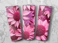 Echinacea Flower Seamless 20 oz Tumbler Wrap | Digital Download - Gabe Atkins Designs