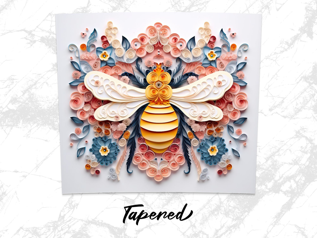 3d Intricate Bee on a Floral Design 20 oz Skinny Tumbler Wrap Sublimat | Floral Design 20 oz Skinny Tumbler Wrap Sublimation Design, Seamless, Straight