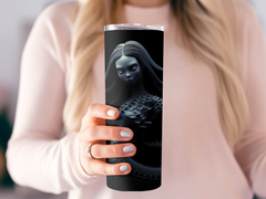 3D Mermaid in the Dark Style 20 oz Skinny Tumbler Wrap Sublimation Des | Dark Style 20 oz Skinny Tumbler Wrap Sublimation Design, Seamless, Straight