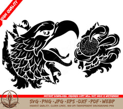 Bald Eagle or Hawk Golf Ball Ripping Design SVG 