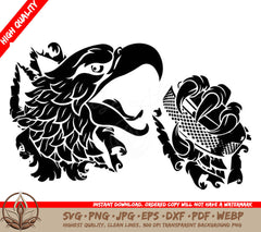 Bald Eagle Hockey Puck Ripping SVG 