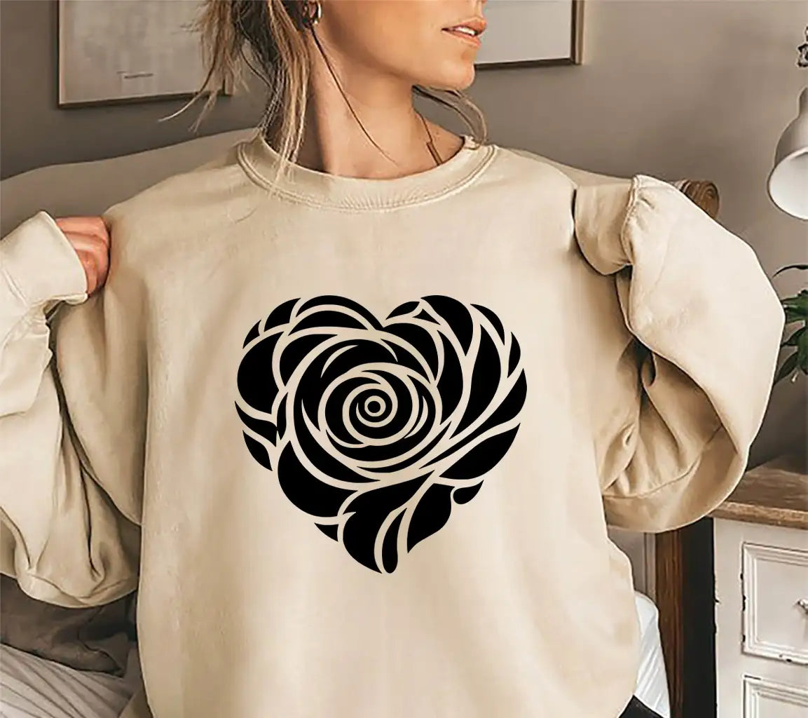 Abstract Floral Heart