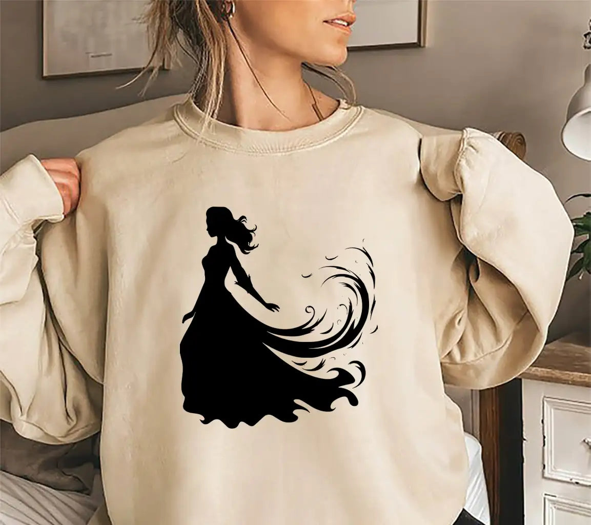 Abstract Gowned Woman