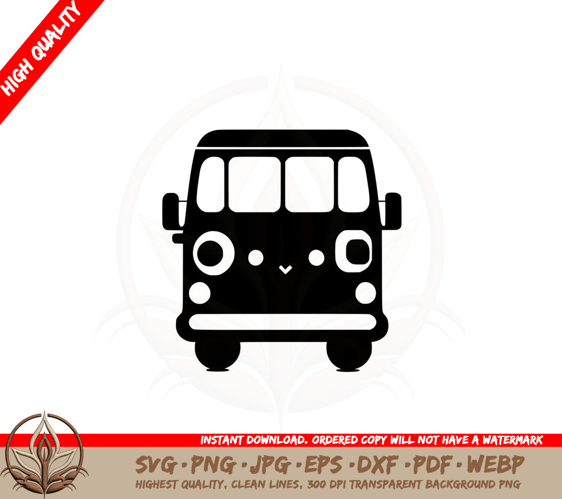 Adorable Bus SVG - Digital Download 