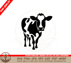 Adorable Cow Cut File SVG 