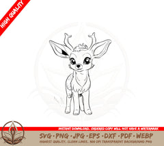 Adorable Doe Digital Design SVG 