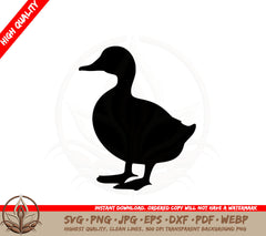 Adorable Duck Digital Design Cut File SVG 