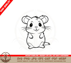 Adorable Mouse Cut File SVG 