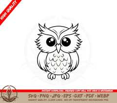 Adorable Owl Cut File SVG 