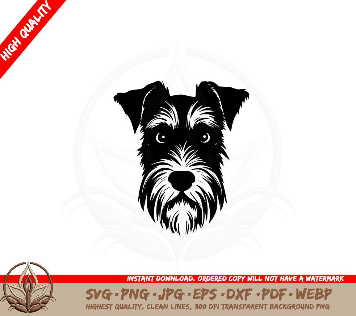 Adorable Schnauzer SVG PNG JPG AI PDF DXF EPS and WebP Digital Download 