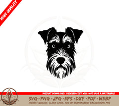 Adorable Schnauzer SVG PNG JPG AI PDF DXF EPS and WebP Digital Download 