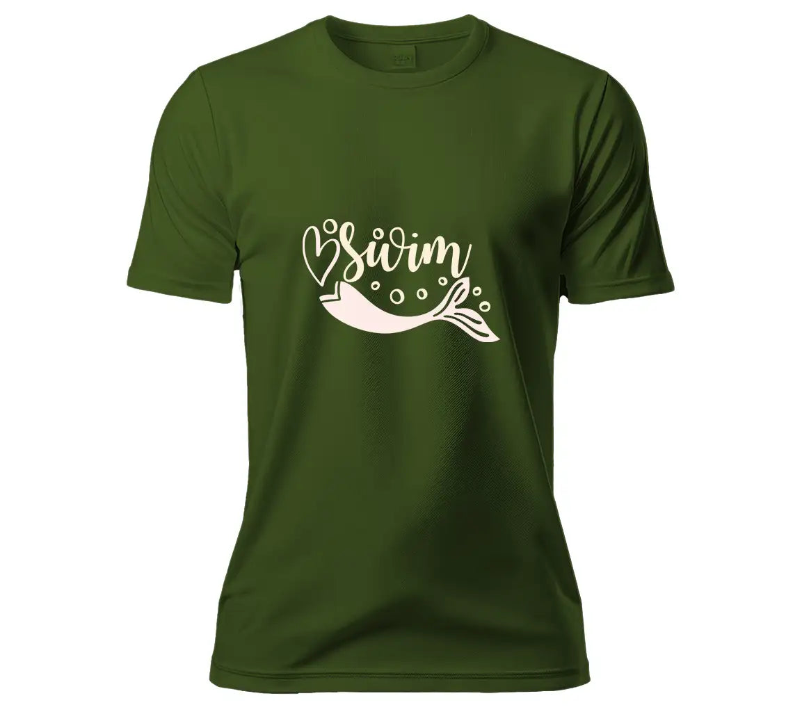 Mermaid Tail Swim SVG with Adventure Quote - White Background SVG
