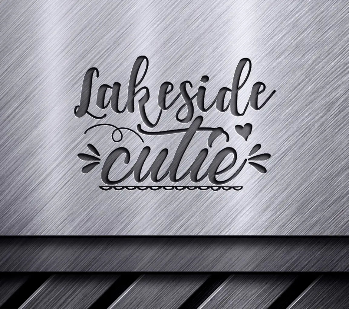 Lakeside Cutie SVG - Pink & Orange Adventure Sign SVG