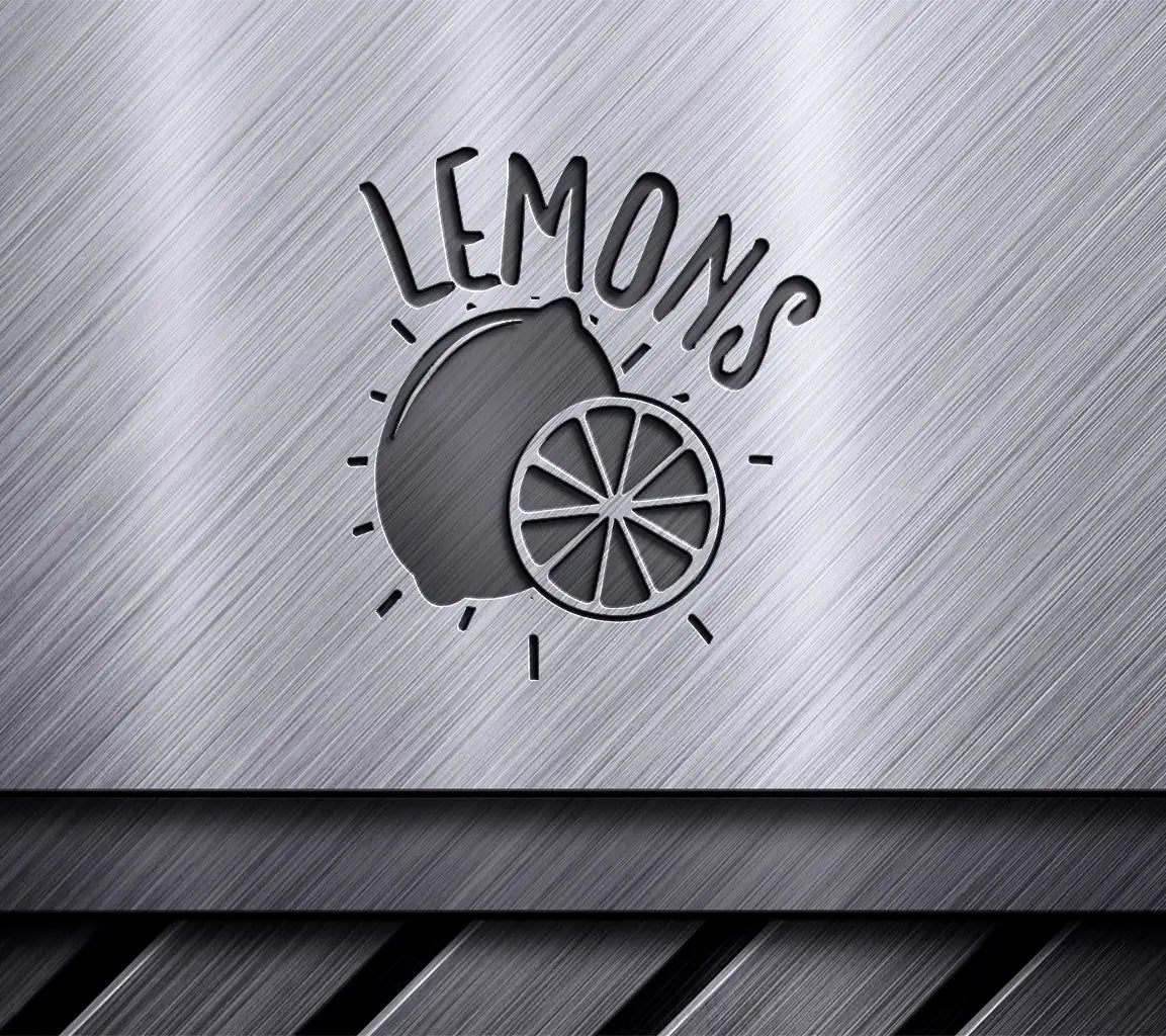 Lemon & Orange Slice with Lemons Text SVG - Adventure-Lemons Design SVG